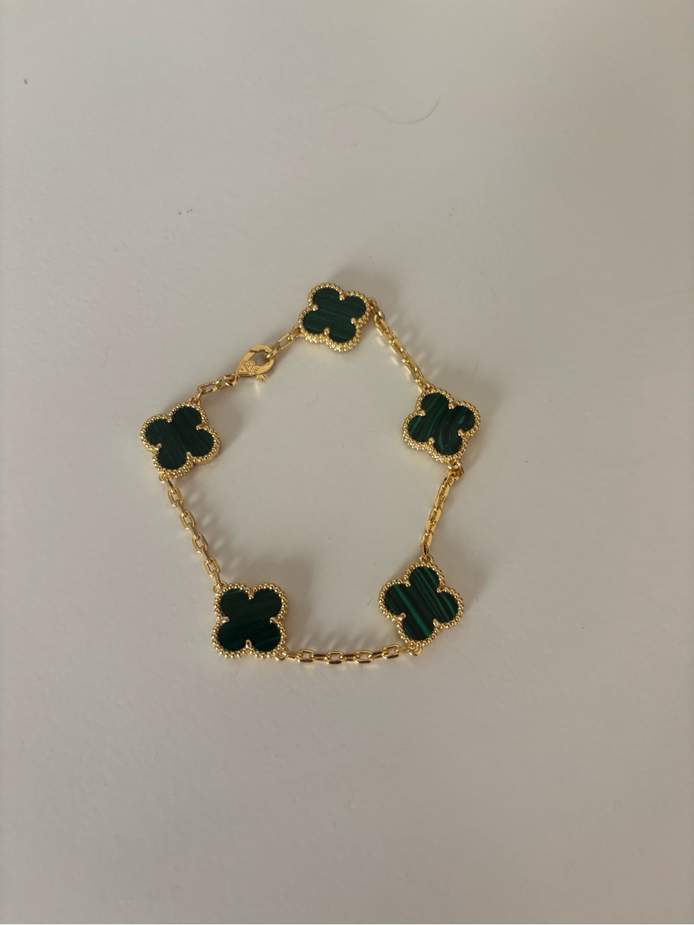 Van cleef style  Green clover bracelet